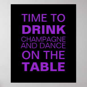 Poster de la fête du Champagne en violet
