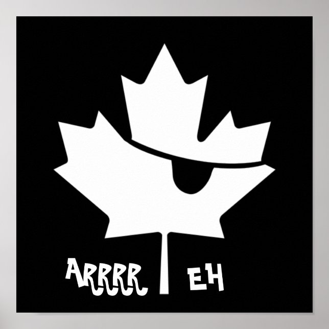 Poster de la feuille d'érable du pirate canadien " (Devant)