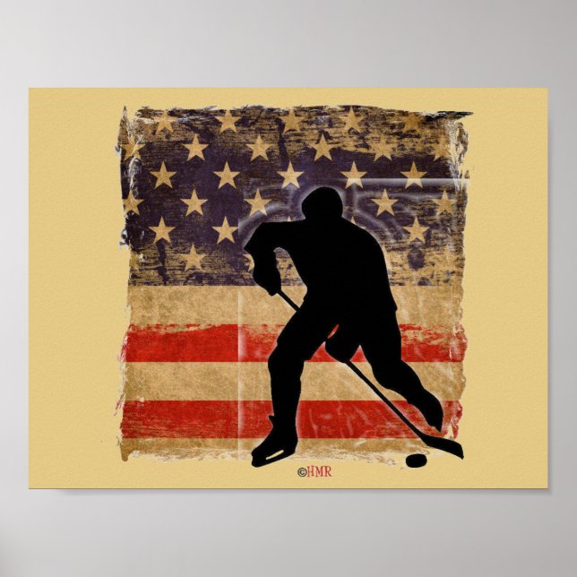 Poster de la fierté américaine de hockey (Devant)