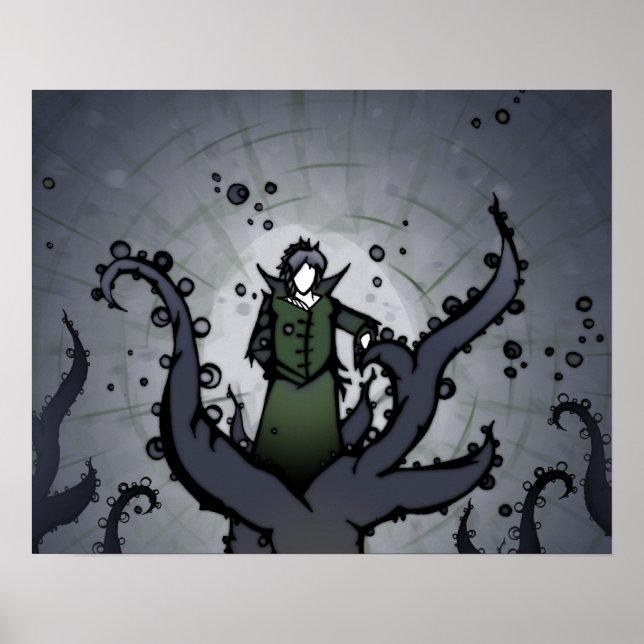 Poster de la figure verte et vigne (Devant)