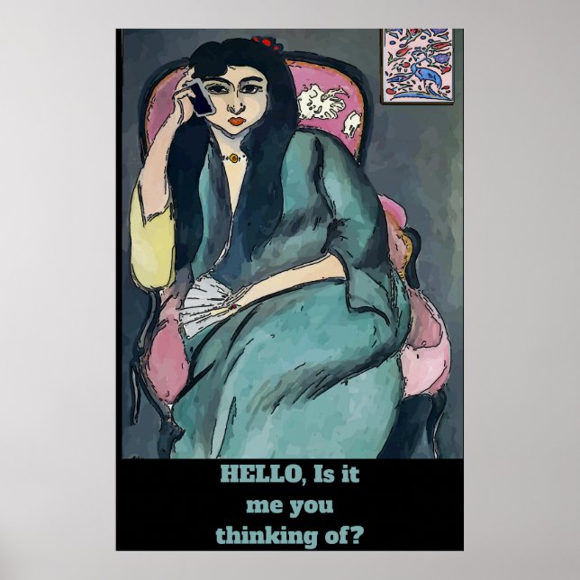 Poster de la fille Abstraite sur téléphone portabl (Devant)