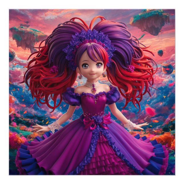 Poster de la fille Anime (Devant)