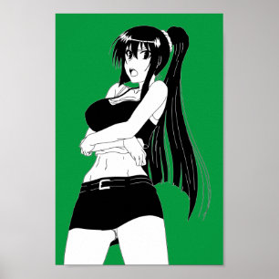 Poster de la fille Anime en colère