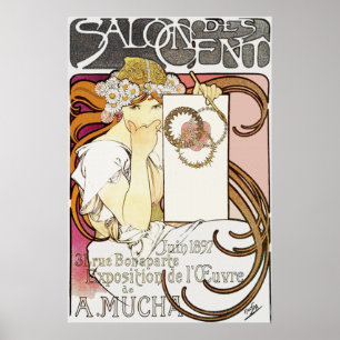 Poster de la fille avec des marguerites dans ses c