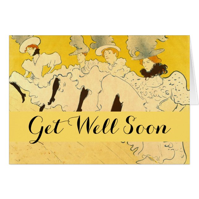 Poster de la fille dansante Jaune Toulouse Lautrec (Devant horizontal)