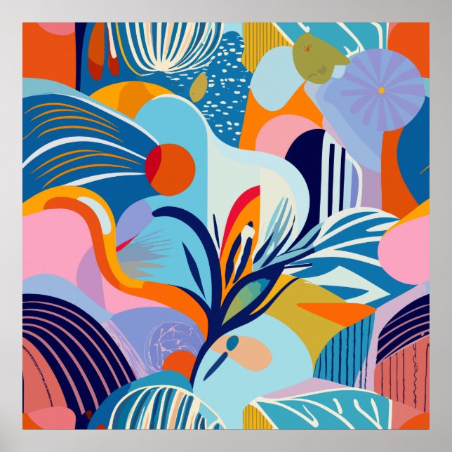 Poster de la fille de cyberpunk rétro (Devant)