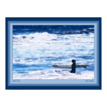 Poster de la fille de surfer