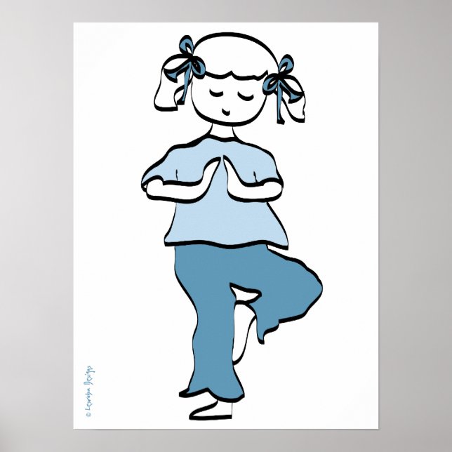 Poster de la fille de Yoga (Devant)