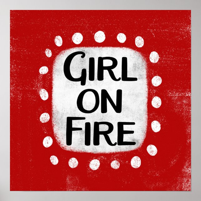 Poster de la fille en feu Art mur (Devant)
