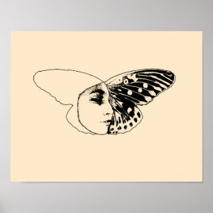 Poster de la fille papillon