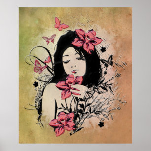 Poster de la fille papillon 3