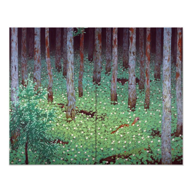 Poster de la forêt de Katayama Bokuyo Mori (Devant)