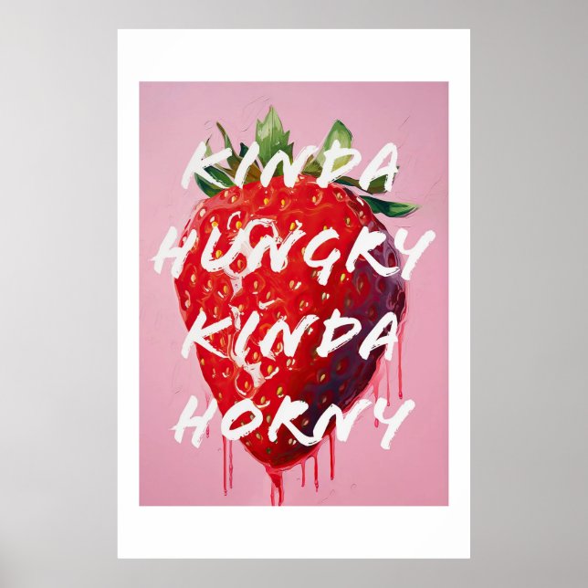 Poster de la fraise Horny (Devant)