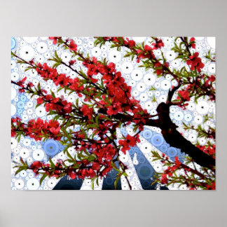 Poster de la framboise et de la crème