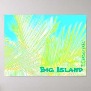 Poster de la fronde de palmier hawaii de la Grande