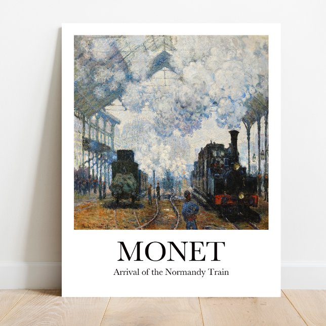 Poster de la gare de Claude Monet (Monet's Impressionist Masterpiece: Arrival of the Normandy Train. Museum-quality poster)