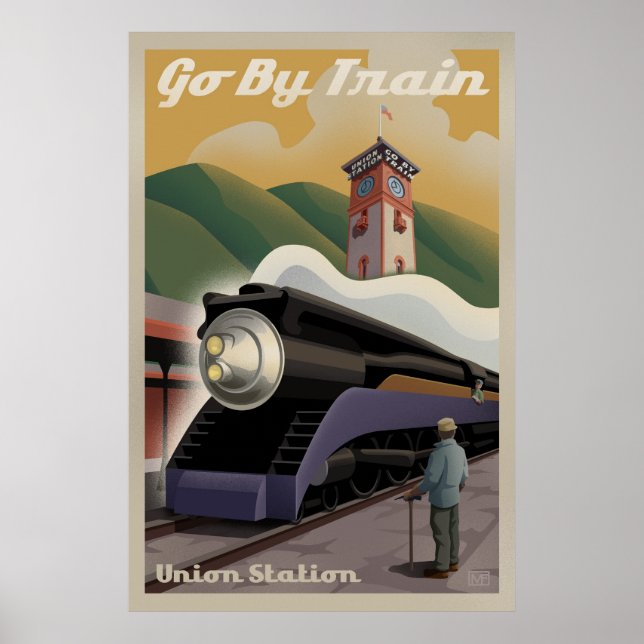 Poster de la gare de vintage Union (Devant)