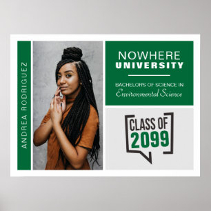 Poster de la Graduation Photos & Boîtes Vertes