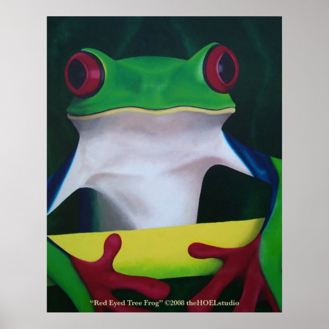 Poster de la grenouille de l'arbre rouge (Devant)