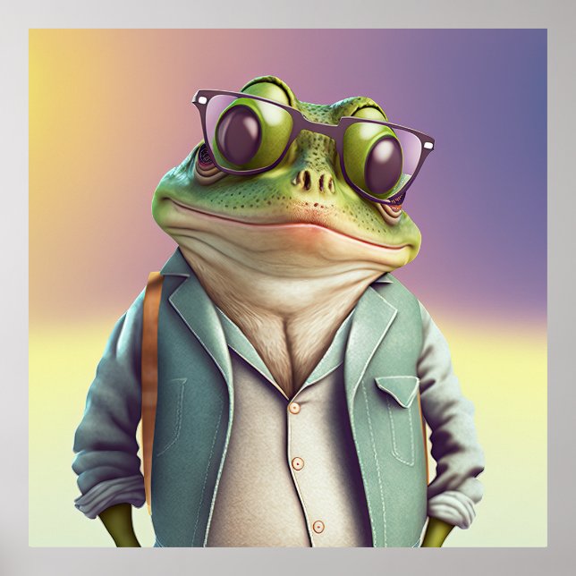 Poster de la grenouille taureau américaine (Devant)