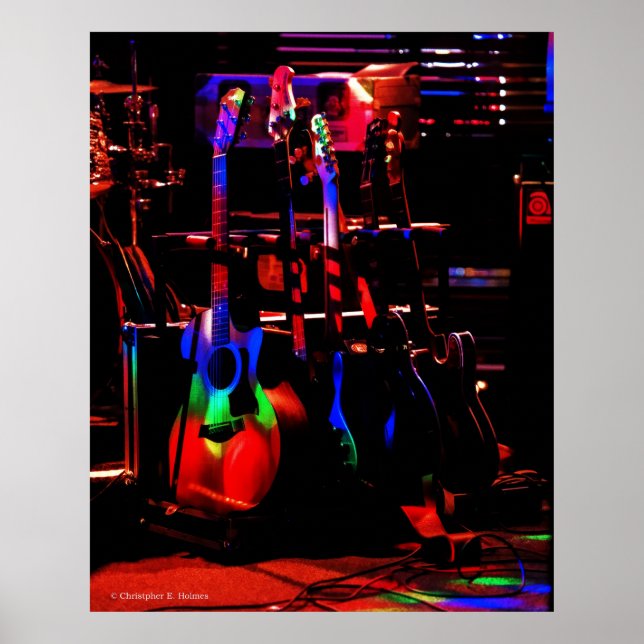 Poster de la guitare arc-en-ciel (Devant)
