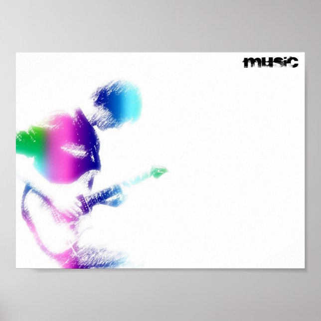 Poster de la Guitare de musique (Devant)