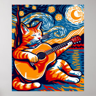 Poster de la guitare en plein air