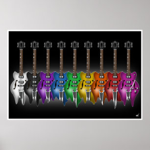 Poster de la guitare totale Meltdown