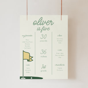 Poster de la jalon du parcours de golf par Tee