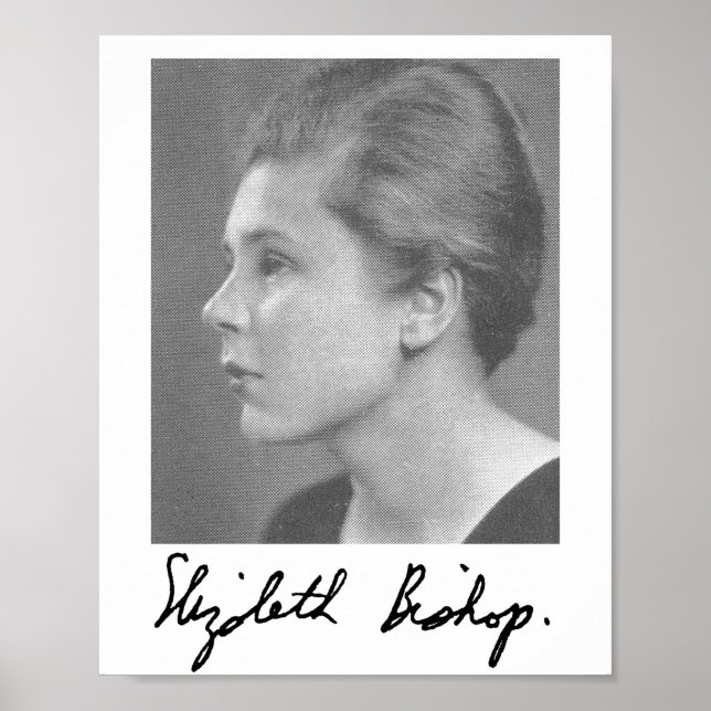 Poster de la jeune Elizabeth Bishop et signature (Devant)