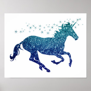 Poster de la licorne bleue
