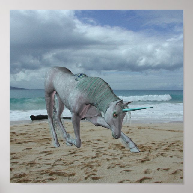 Poster de la licorne cornée (Devant)