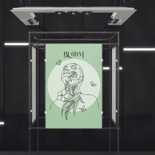 Poster de la ligne féminine Abstraite, tons de ter