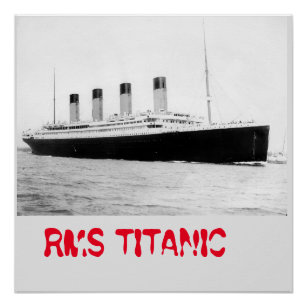 Poster de la ligne passagers Titanic RMS