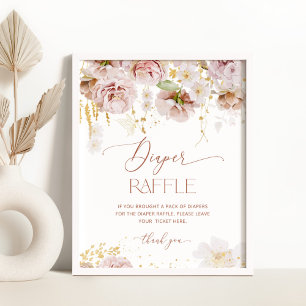 Poster de la loterie de fleurs de jardin