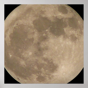 Poster de la lune Astronomie Pleine lune lunaire P