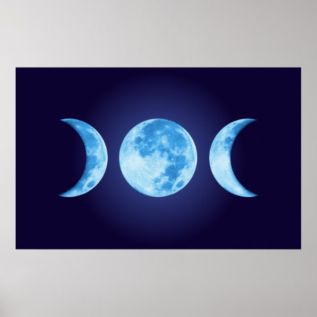 Poster de la Lune en trois phases (Devant)