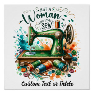 Poster de la machine à coudre vintage Seamstress