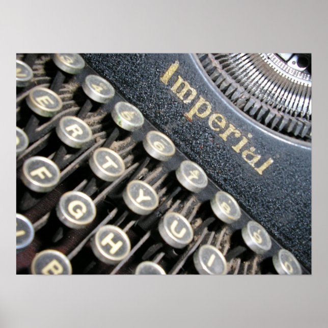 Poster de la machine à écrire impériale antique (Devant)