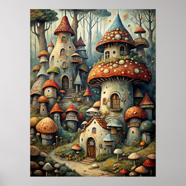 Poster de la maison de champignons (Devant)