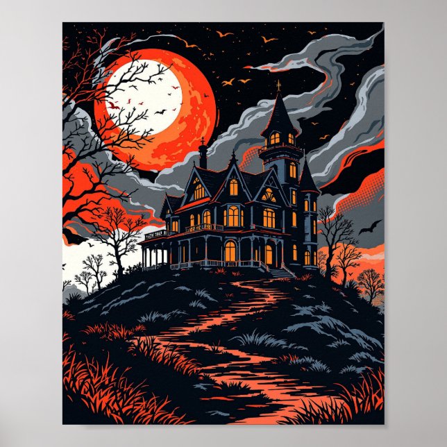 Poster de la maison hantée gothique (Devant)