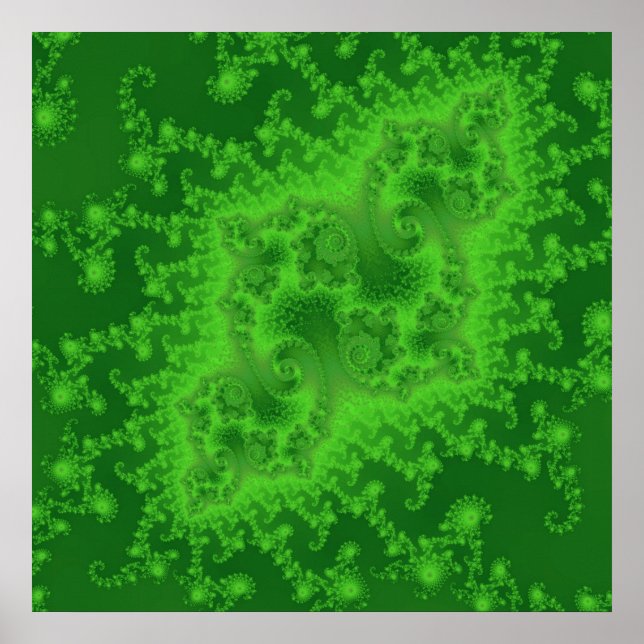 Poster de la méduse verte électrique (Devant)