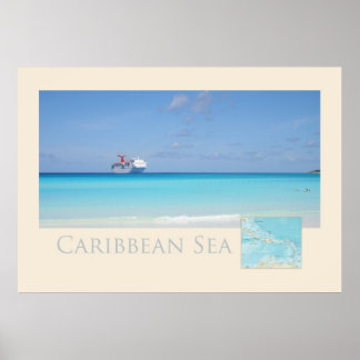 Poster de la mer des Caraïbes
