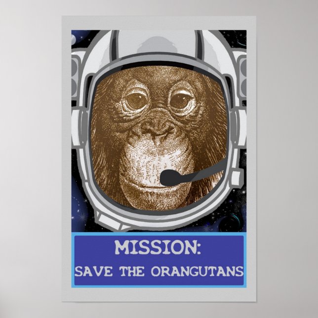 Poster de la mission des astronautes d'Orangoutan (Devant)