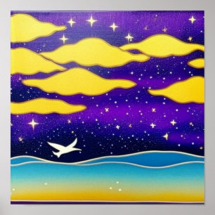 Poster de la Mouette dans les nuages
