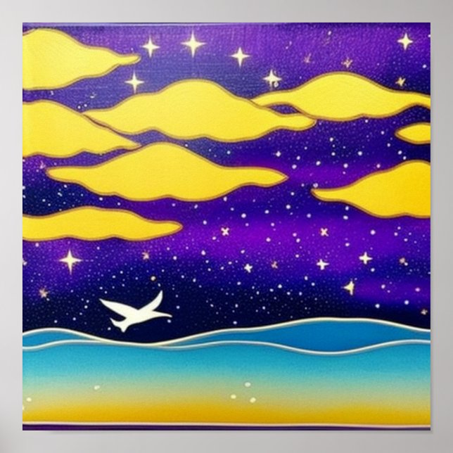 Poster de la Mouette dans les nuages (Devant)