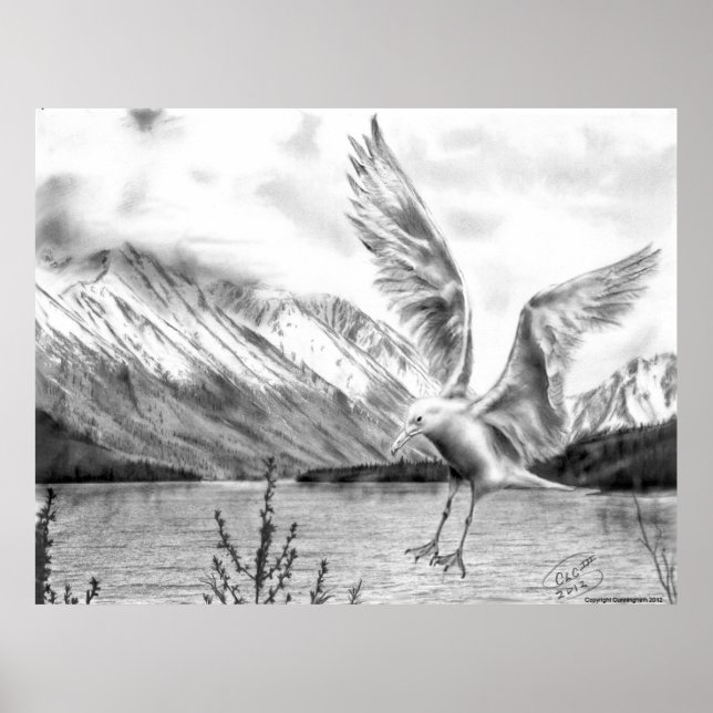 Poster de la Mouette et des Montagnes (Devant)