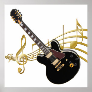 Poster de la musique guitare noire