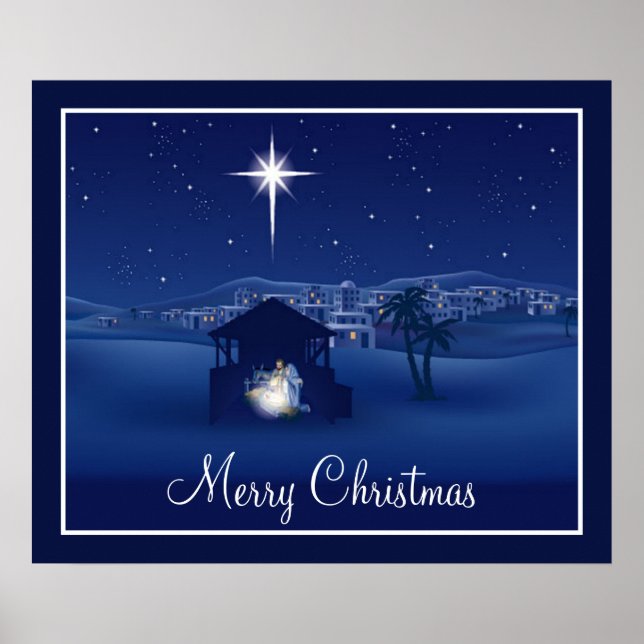 Poster de la Nativité de Noël Joyeux (Devant)