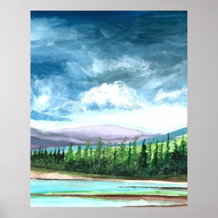 Poster de la nature aquarelle